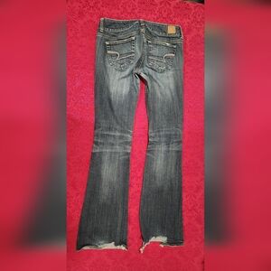 American Eagle Outfitters Dark Blue Artist Stretch Flare Jeans Size 6